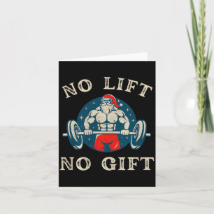 No Gift No Lift Funny Workout Santa Christmas Gym  Card