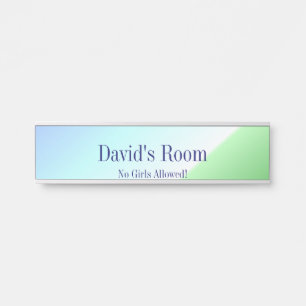 No Girls Allowed! Hanging Door Nameplate