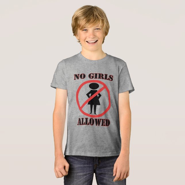 No Girls Allowed Tri-Blend Shirt (Front Full)