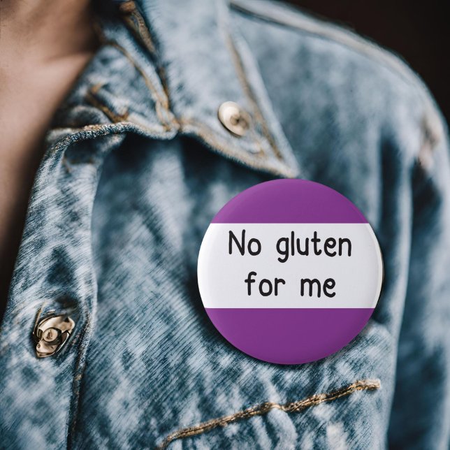 No gluten for me coeliac celiac gluten free  6 cm round badge (Creator Uploaded)