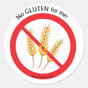 " No Gluten for me" label