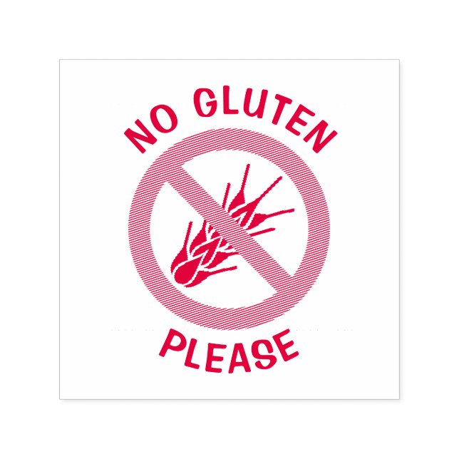 No Gluten Sign Self-inking Stamp (Design)
