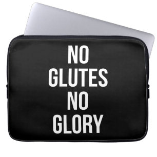 No Glutes No Glory, Women's Workout Inspirational Laptop Sleeve