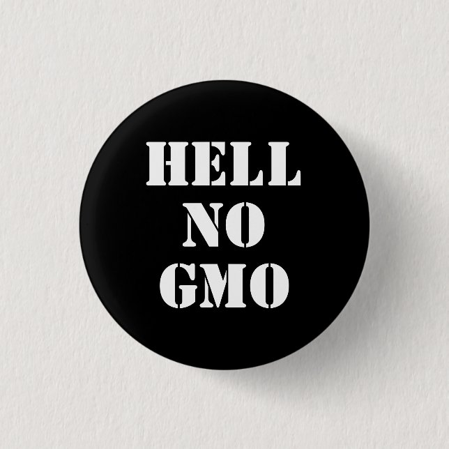 No GMO 3 Cm Round Badge (Front)