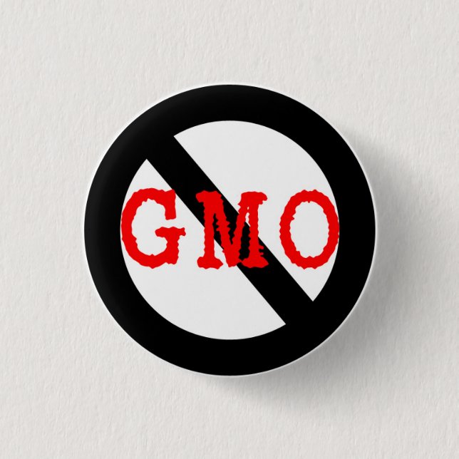 NO GMO 3 CM ROUND BADGE (Front)