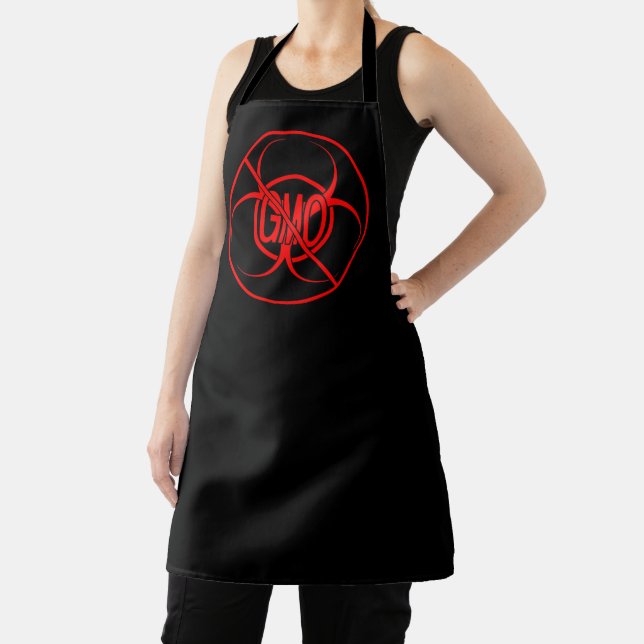 No GMO Aprons Personalised Biohazard BBQ Apron (Insitu)