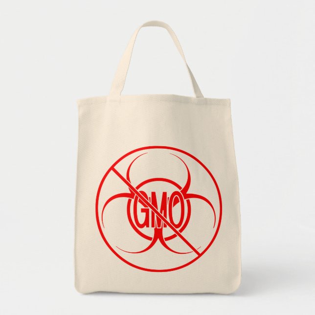 No GMO Bags Bio Hazard No GMO Shopping Bags (Front)