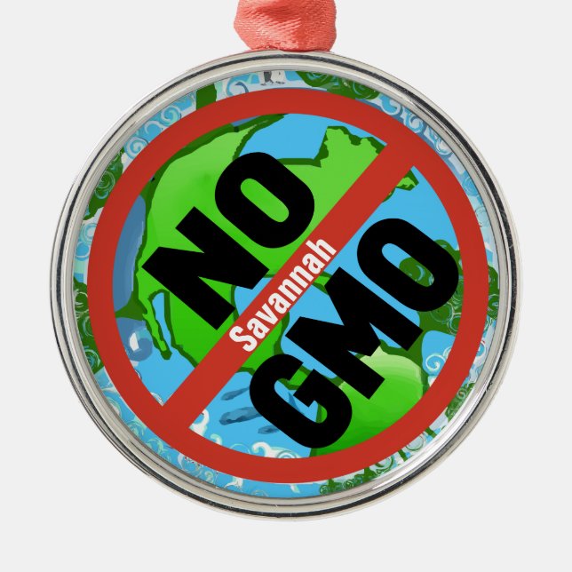 NO GMO METAL TREE DECORATION (Front)