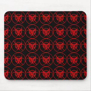 No GMO Mousepad Biohazard Warning Mouse Pad
