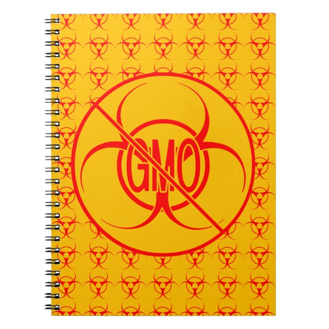No GMO Notebook Biohazard GMO Sketch Pad Journal (Front)