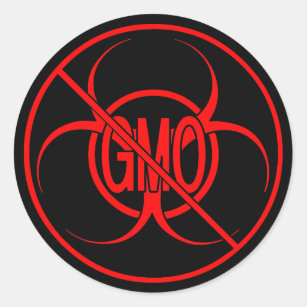 No GMO Stickers Biohazard Warning GMO Stickers