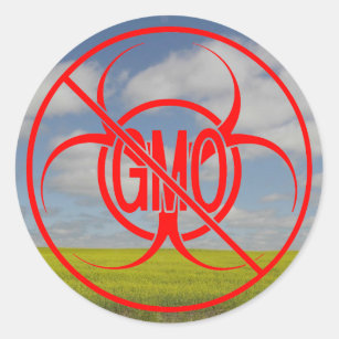 No GMO Stickers Biohazard Warning GMO Stickers