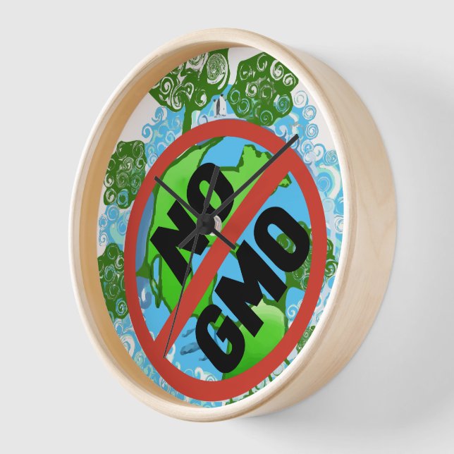 NO GMO WALL CLOCK (Angle)