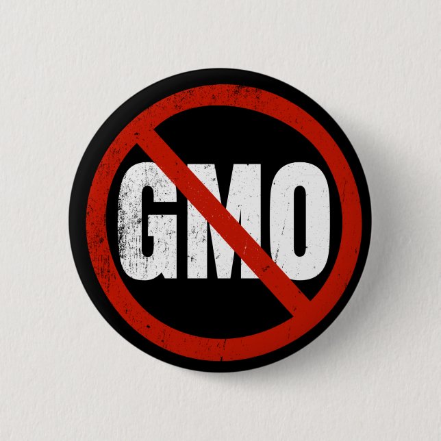 No GMOs 6 Cm Round Badge (Front)