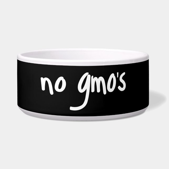 No GMO's Healthy Dog Food Promotion Black (Front)