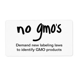 No GMO's Promote Labeling Laws White Sticker