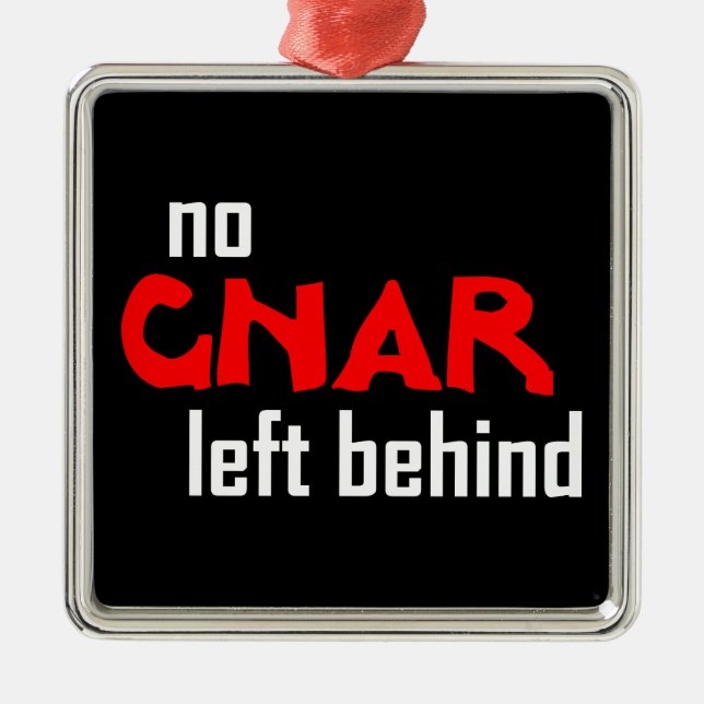 No Gnar Left Behind Metal Tree Decoration (Front)