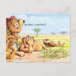 No gnus postcard