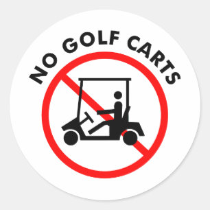 No Golf Carts Stickers