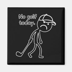 No Golf Today, Funny Sad Golfer Design For Golf Lo Magnet