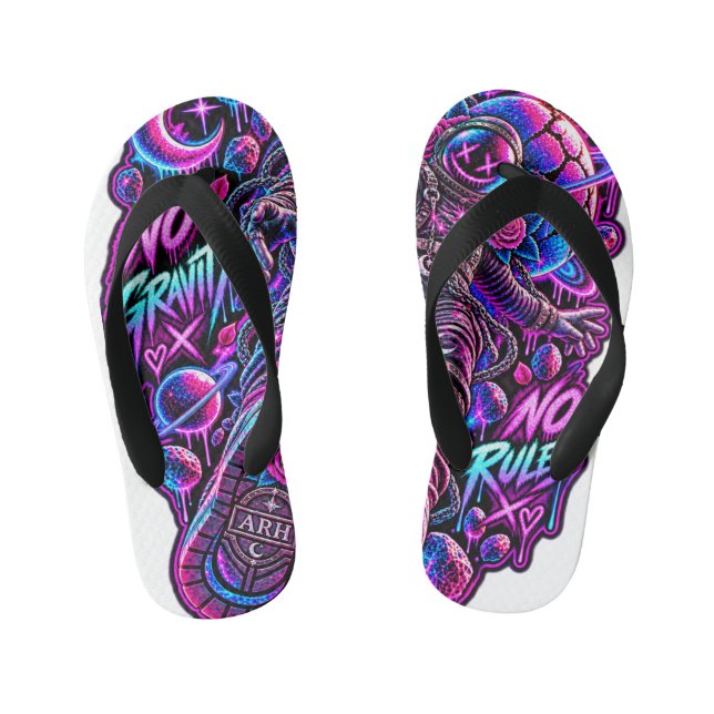 No Gravity No rules ARH Kid's Jandals (Footbed)