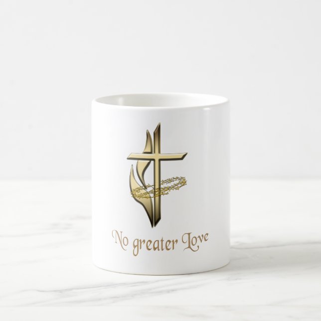 No greater Love Cross Coffee Mug (Center)