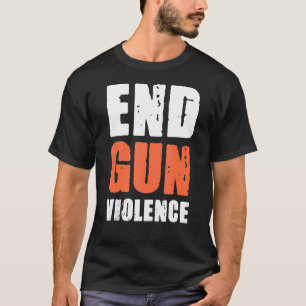 No Gun Awareness Day Wear Orange Enough End Gun V T-Shirt