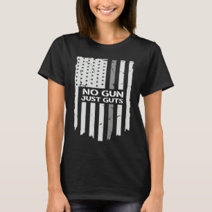No Guns Just Guts Correctional Officer Flag T-Shirt