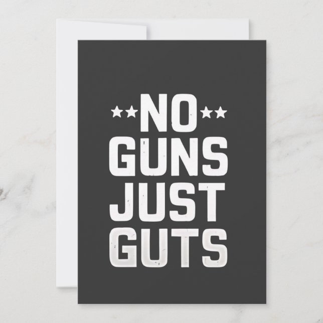 No Guns Just Guts Corrections Officer Invitation (Front)