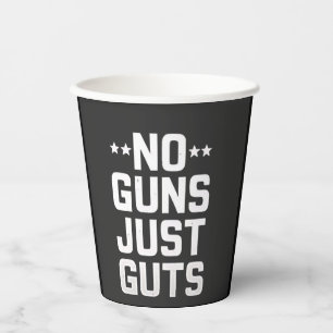 No Guns Just Guts Corrections Officer Paper Cups