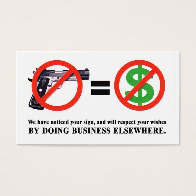 No Guns. No Money Card (Front)