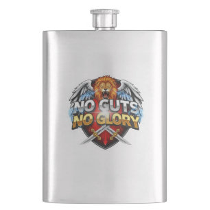 No Guts, No Glory: Motivational & Success Mindset Hip Flask