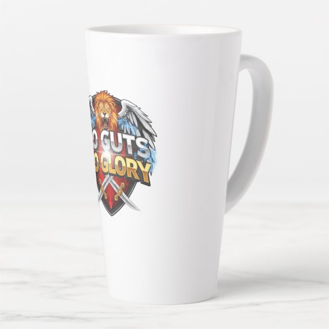 No Guts, No Glory: Motivational & Success Mindset Latte Mug (Right Angle)