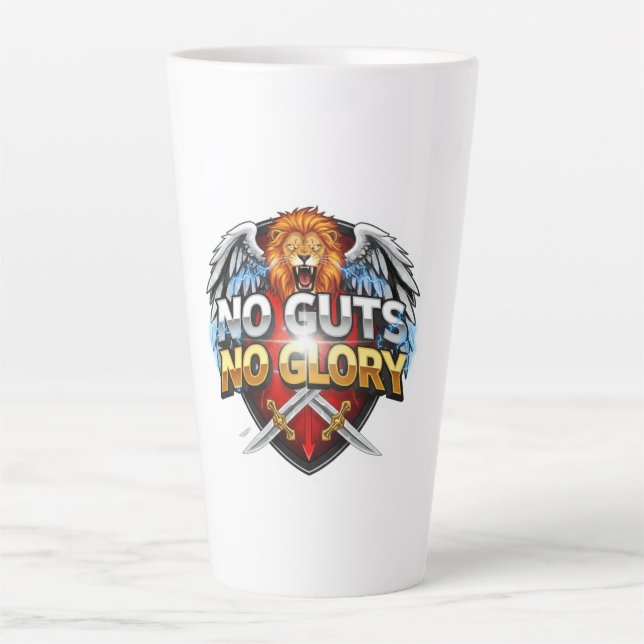 No Guts, No Glory: Motivational & Success Mindset Latte Mug (Front)