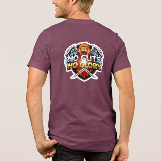 No Guts, No Glory: Motivational & Success Mindset Tri-Blend Shirt (Back)
