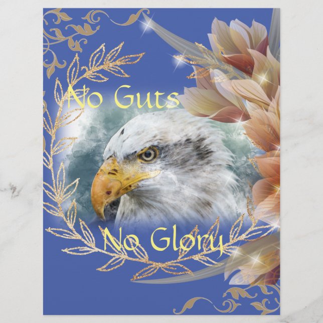 No Guts No Glory Poetry Personalised Paper (Front)