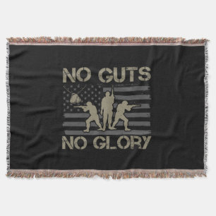 No Guts No Glory Throw Blanket