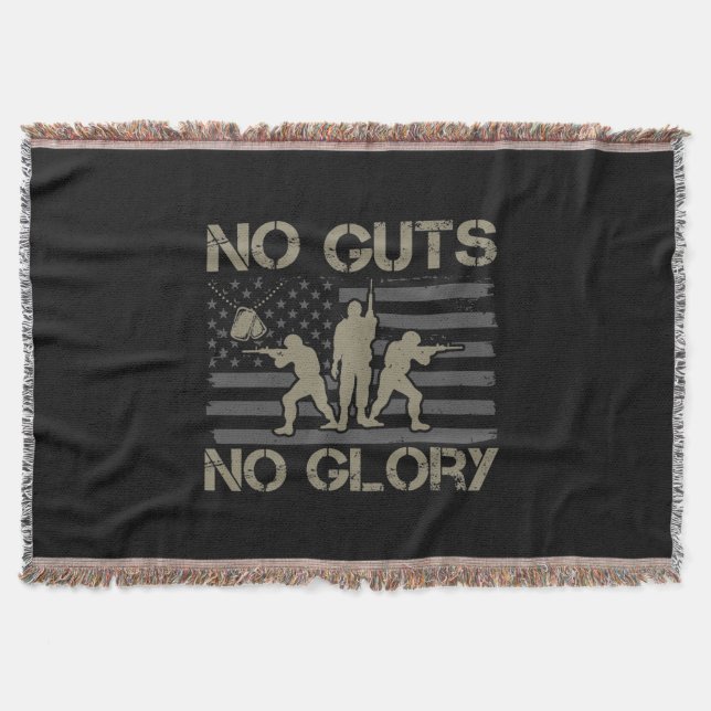 No Guts No Glory Throw Blanket (Front)