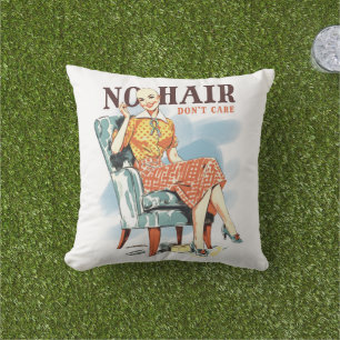 No Hair, don´t care - cancer awareness Cushion