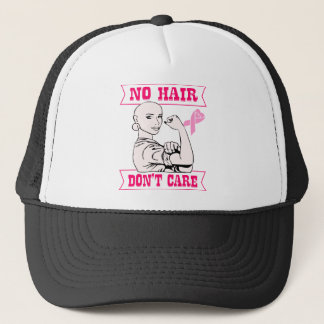 No Hair Don’t Care Her ©WhiteTigerLLC.Com #02 Trucker Hat