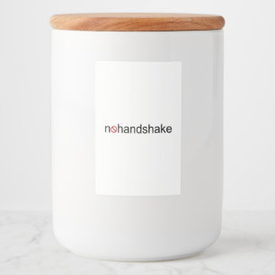 No Handshake Food Label
