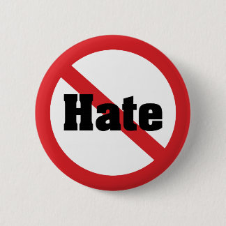 No Hate 6 Cm Round Badge