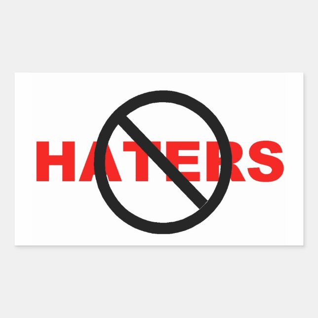 no haters stickers (Front)