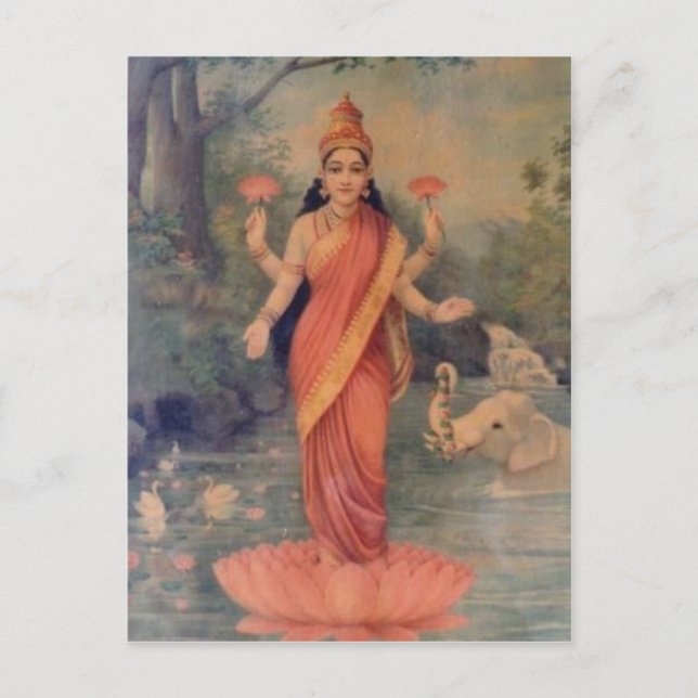 No higher resolution available. Ravi_Varma-Lakshmi Postcard (Front)