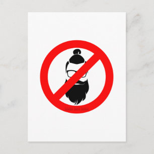 No Hipsters or Man Buns Postcard