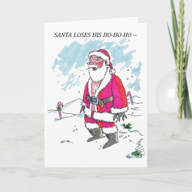 No Ho-Ho-Ho w text greeting card (Front)