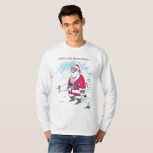 No Ho-Ho-Ho w text men white long sleeve shirt