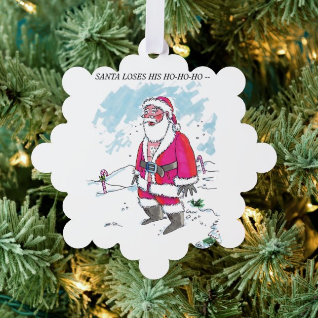 No Ho Ho Ho w text snowflake paper ornament (Insitu (Tree))