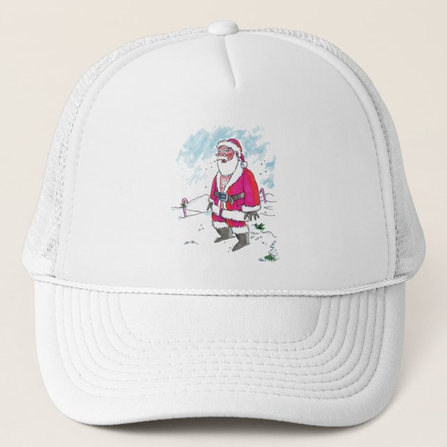 No Ho Ho Ho white foam trucker hat (Front)