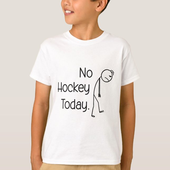 No Hockey Today Funny Ice Rink Vibe Stick And Skat T-Shirt (Front)